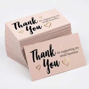 Custom Eco Friendly Pink Supporting Small Businesses Premium Fancy Embossed Digital Printing Offset Printed Paperboard Business