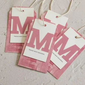 Custom Eco-Friendly Printed Paper Clothing Hang Tags for Garments Shoes Bags Hats Luggage