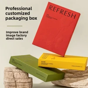 Custom Eco Friendly Recyclable White Cardstock Cardboard Square Packaging Boxes Offset Printed Snack Blind Box Fruit Packing