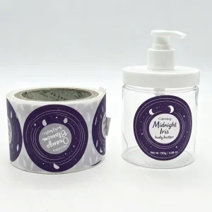 Custom Eco Friendly Waterproof Adhesive Cosmetic Brand Business Logo Label Design Glossy Vinyl Sticker Printing Packaging Labels