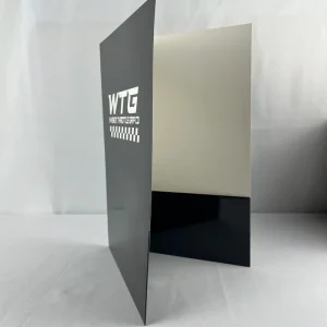 Custom Eco friendly Professional Design Embossing Glossy UV Gold Foil Stamping Art Paper Customized Size Presentation Folder