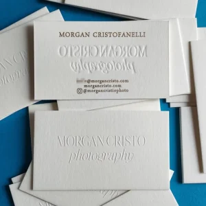 Custom Embossed Business Cards Art Paper for Small Business Negotiations