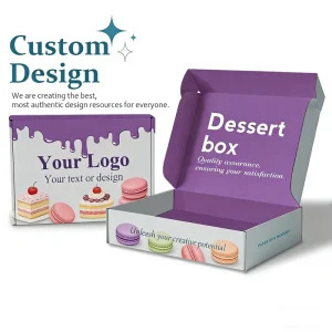 Custom Embossed Pastry Box Corrugated Dessert Packaging Sponge Lining Eco-Friendly Multi-Color Design Cake Box Paper Boxes
