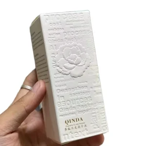 Custom Embossed Texture Paper Skincare Carton Embossing Debossing Empty Essential Oil Gift Card Box Luxury Packaging
