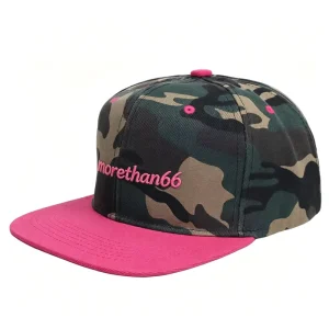 Custom Embroidery Camouflage Flat Bill Snapback Cap Two Tone Contrast Brim Blank Plain Hip Hop Streetwear Flat Brim Baseball Cap
