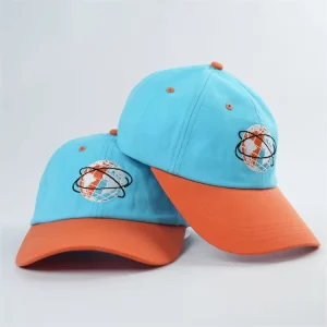 Custom Embroidery Cotton Unstructured Dad Hat Two Colors 2 Tone Baseball Caps With Custom Logo