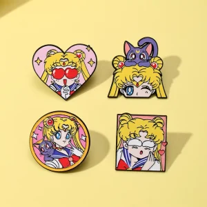 Custom Enamel Pins Bulk Magical Girl Character Design Badges Factory Direct OEM ODM Stock Pins