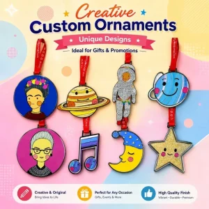 Custom Enamel Zinc Alloy 3D Hanging Ornament with Personalized Logo Fairy Theme Souvenir Gift for Promotional Events
