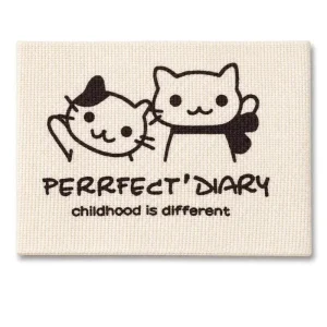 Custom Factory Price Low MOQ Screen Printed Patch Cartoon Cat Design Fabric Badges for Clothing Bag DIY