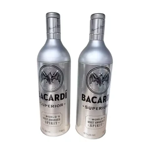 Custom Factory Trendy Design Wine Bottle Shaped Metal Tin Can Packaging