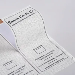 Custom Fascinating Labels Brand Logo Luxury Special Textured Paper Color Printing Stickers