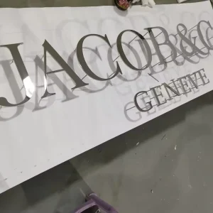 Custom Flat-Cut Acrylic Alphabet Sign Non-Luminous Letters for Company Names and Logos