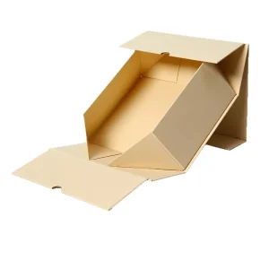 Custom Flat Pack Collapsible Rigid Art Paper Folders With Flap Lid Recycled Materials For Retail Packaging