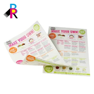 Custom Flyer Print Booklet Printing On Art Paper Cardboard Coated Paper With Perfect Binding