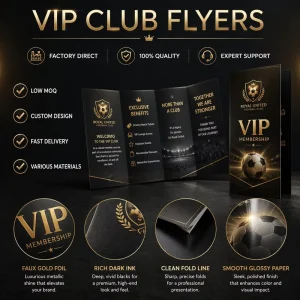 Custom Flyer Printing Services High Quality Glossy Flyers with Full Color Printing for Business Promotion and Event Advertising
