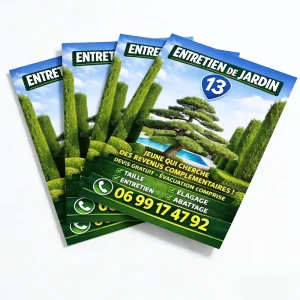 Custom Flyers Printing for Gardening Lawn Mowing Landscape Maintenance Advertising
