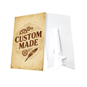 Custom Foam Core Counter Display Board with Tabletop Easel Back and Cardboard Holder Stand