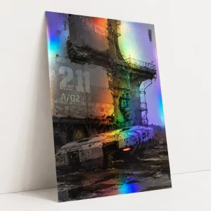 Custom Foil Art Print Poster Anime Comic Con Printing Metallic Holographic Prints Sci fi Illustration Merch Holo Fanart Posters