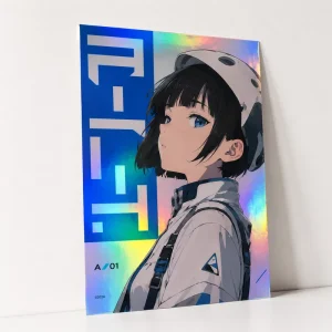 Custom Foil Art Print Poster Anime/Manga Metallic Holographic Prints Expo Illustration Merch Limited Edition Holo Fanart Posters