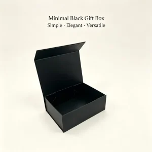 Custom Foldable Gift Box Magnetic Book Shaped Box Luxury Exquisite Black Packaging Box for Cosmetics & Wedding Favors