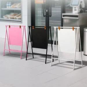 Custom Foldable Outdoor Display Stand Sandwich Board Sidewalk Sign A frame Sign with Chalkboard for Coffee Shop Events