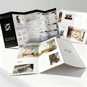 Custom Folded Brochure Manufacturer Offset Printing Tri-Fold Bi-Fold Brochure Flyers for Business Leaflet Catalog