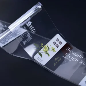 Custom Food Beverage Printing PVC Water Clear Jar Label Stickers Bottle Packaging Waterproof Transparent Label