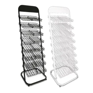 Custom Freestanding Steel Multi Tier Exhibition Display Stand with Adjustable Shelves for and Decorative Floor Model