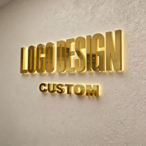 Custom Front Store Wall Logo Sign Backlit LED Illuminated Sign for Business Office Hotels Direction