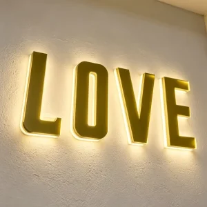 Custom Front Store Wall Logo Sign Backlit Letters LED Illuminated Sign for Business