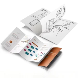Custom Full Color Digital Printed Art Paper Brochure with Film Lamination Custom Logo and Welcome Design
