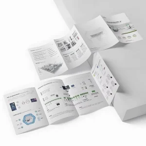 Custom Full-Color Digital Printed Art Paper Folded Brochure with Film Lamination Embossing/Debossing Custom Logo/Graphic Design