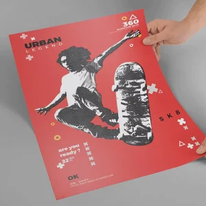 Custom Full Color PVC Vinyl Poster Waterproof Sticker for Shopping Mall