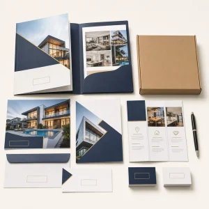 Custom Full Color Presentation Folder Kit For Real Estate Proposal Packets Client Meetings And Bulk Print Orders