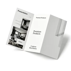 Custom Full Color Printed A5 Offset Embossed Flyer Leaflet Pamphlet Tri-Fold Brochure Printing Custom Logo