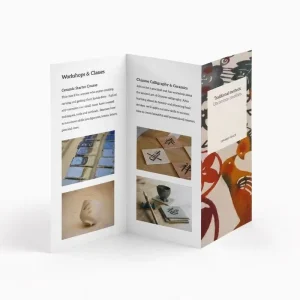 Custom Full Color Promotional Brochures Tri-Fold Flyer Leaflet for Business Advertising