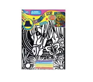 Custom Fuzzy Velvet Art Coloring Poster for Girls Gifts Velvet Wallpaper Art and Craft Kits