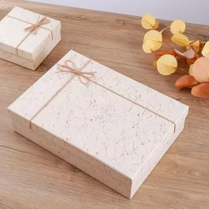 Custom Gift Box Gift BoxLuxury Bow Design Large Size Heaven and Earth Cover Gift Box High End Packaging Box