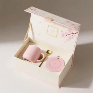 Custom Gift Box for Ceramic Cups 2mm Thick Matte Art Paperboard Offset Printing UV Cup Packaging