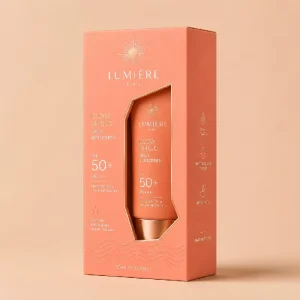 Custom Glossy Lamination UV Coating Color Cosmetic Packaging Recyclable Card Paper Box with Embossing