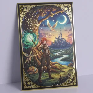 Custom Gold Foil Art Prints Digital Printing Design Paper Poster Comic Manga Game Movie Character Book Illustration Posters