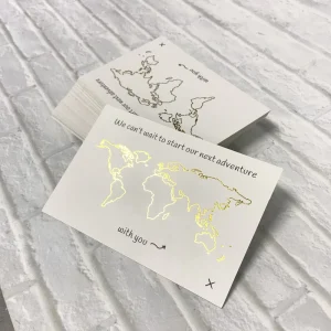 Custom Gold Foil Design Business Greeting Card Postcard Gift Thank You Cards