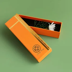 Custom Gold Foil Embossed Recyclable Rigid Gift Boxes Sponge Lining Matt Lamination for Children’s Student Gifts Fountain Pens