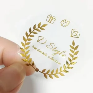 Custom Gold Foil Label Sticker 3D Effect Custom Printable Label Sticker for Your Business
