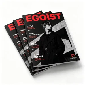 Custom Gold Foil Print Color Magazine Custom Size Paper Magazine Catalogue Brochures Printing