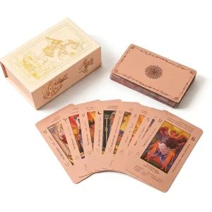 Custom Gold Foil Printing Paper Wedding Invitation Thank You Card Family Logo Affirmation Cards Tarot Cards with Guidebook