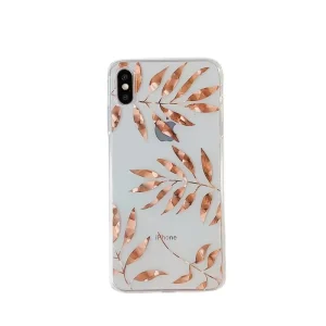 Custom Gold Pattern TPU Shockproof Waterproof Phone Case Bronzing Gold Print Back Cover