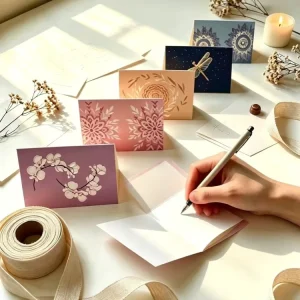 Custom Greeting Cards Floral Pattern Thank You Cards Handmade Paper Note Cards For Wedding Birthday Gift Factory