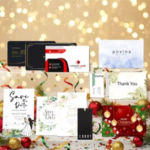 Custom Greeting Cards Postcards for Holiday Christmas Birthday Wedding Custom Thank You and Festival Wishes Card Set