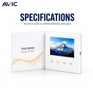 Custom HD Display Video Album Brochure MP4 Playback Digital Business Card Logo Printing Advertising Promotion